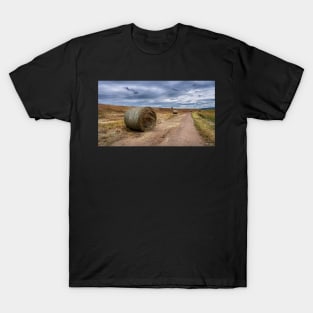 Bales of Hay Along a Dirt Road T-Shirt